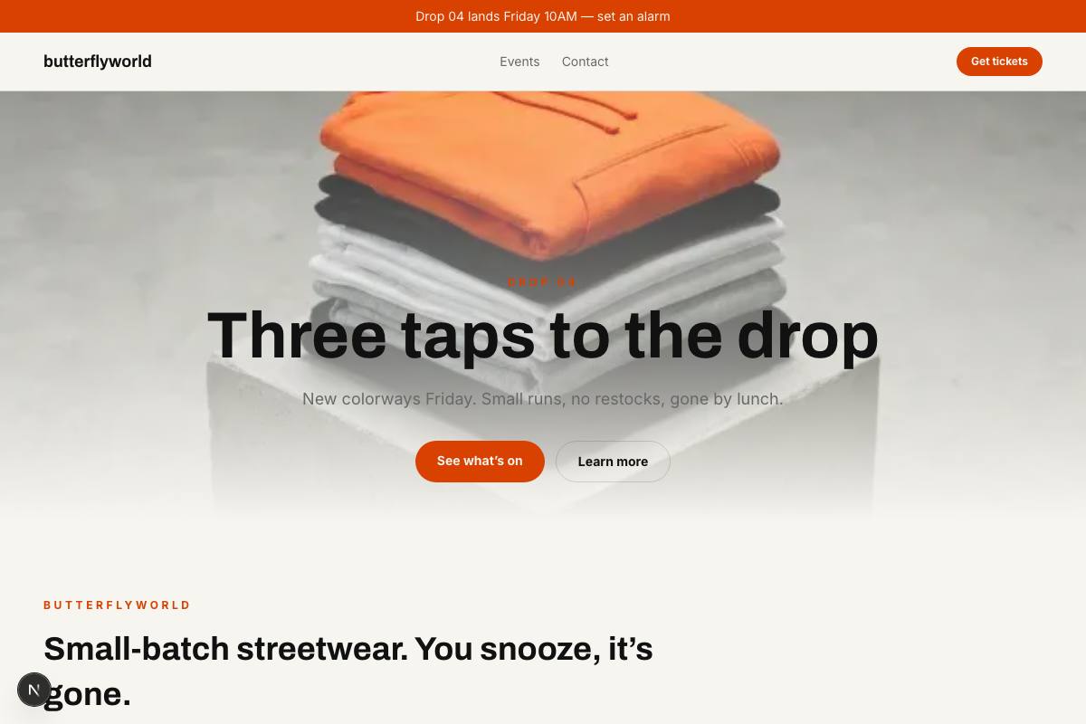Dropline look preview