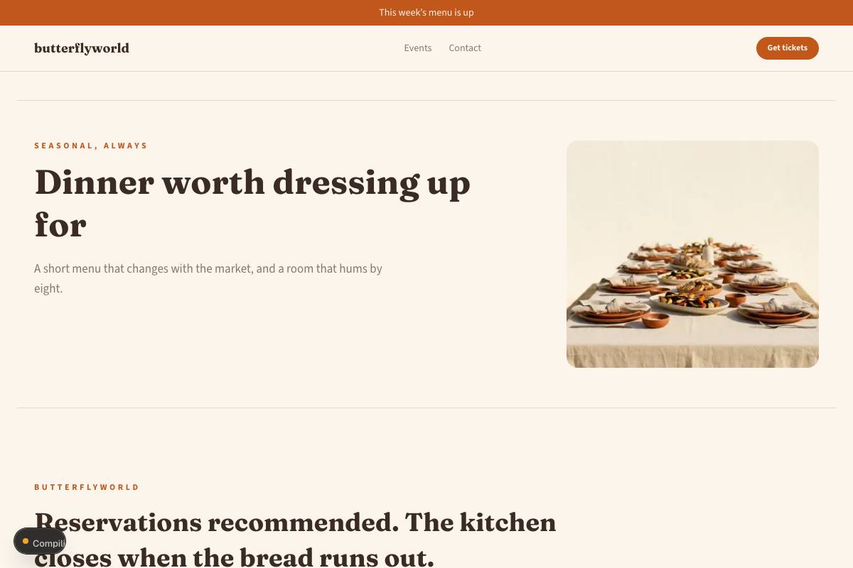 Table Set look preview